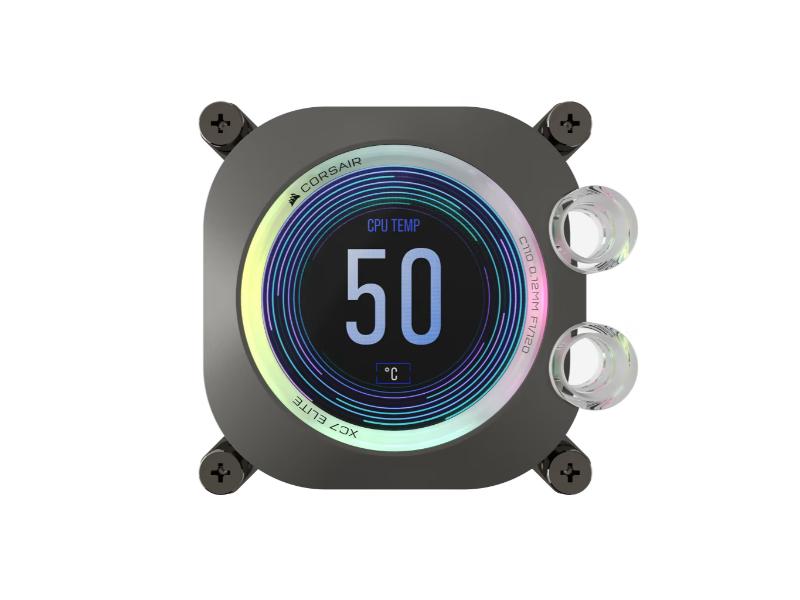 CORSAIR HydroX CPU Water Block XC7 ELITE LCD Black (1700/AM4/AM5) CX- 9010023-WW