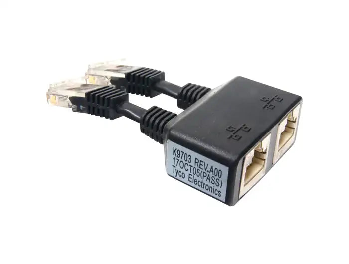Refurbished | ADAPTER DELL PE 1850 DUAL ETHERNET DONGLE BLACK RJ45