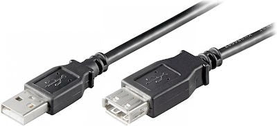 CABLE USB 2.0 ,20CM BLACK