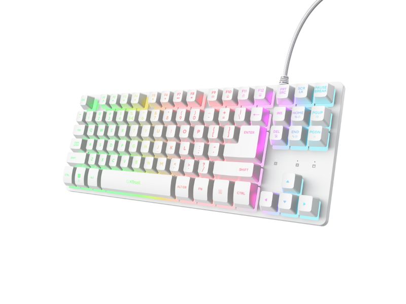 Trust GXT833W Thado TKL Keyboard White — 25894