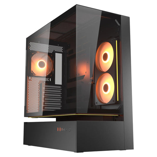 CC-COUGAR Case CFV235 Tempered Glass Middle ATX Black (1x240mm  |  1x 120mm ARGB fans preinstalled)