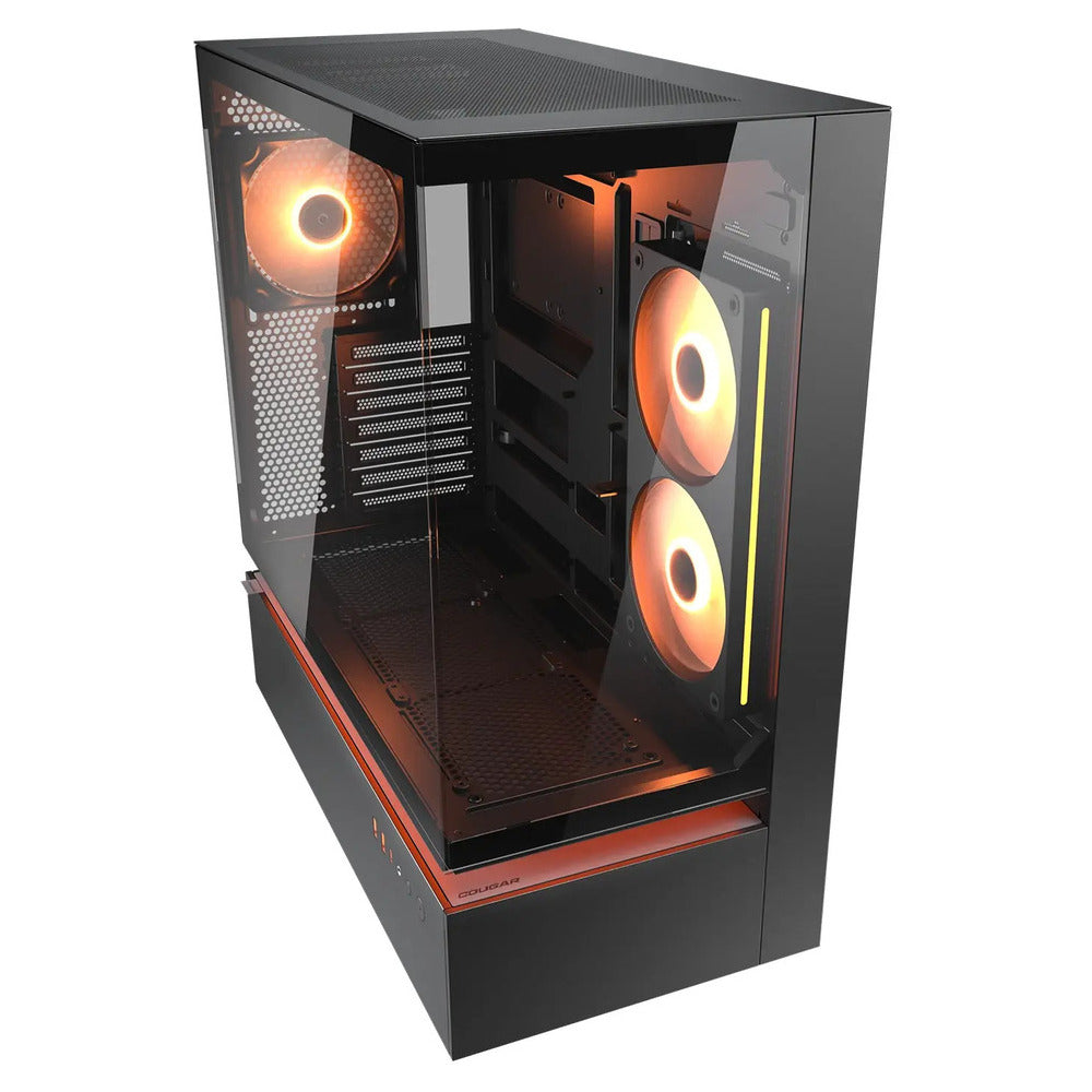 CC-COUGAR Case CFV235 Tempered Glass Middle ATX Black (1x240mm  |  1x 120mm ARGB fans preinstalled)