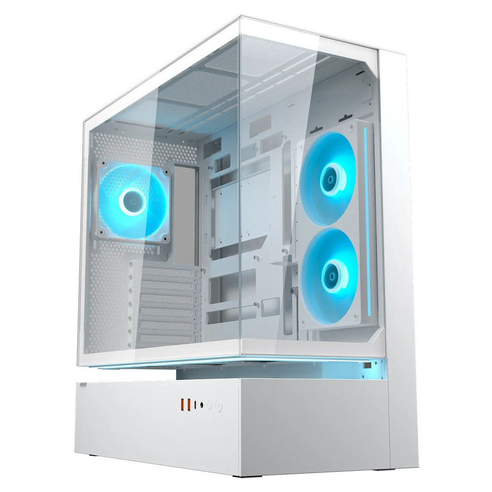 CC-COUGAR Case CFV235 Tempered Glass Middle ATX White (1x240mm  |  1x 120mm ARGB fans preinstalled)