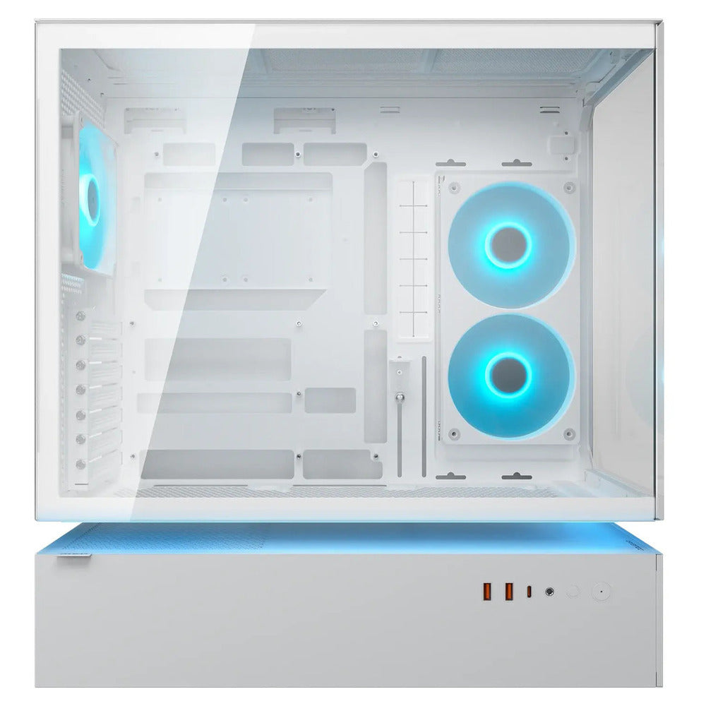 CC-COUGAR Case CFV235 Tempered Glass Middle ATX White (1x240mm  |  1x 120mm ARGB fans preinstalled)