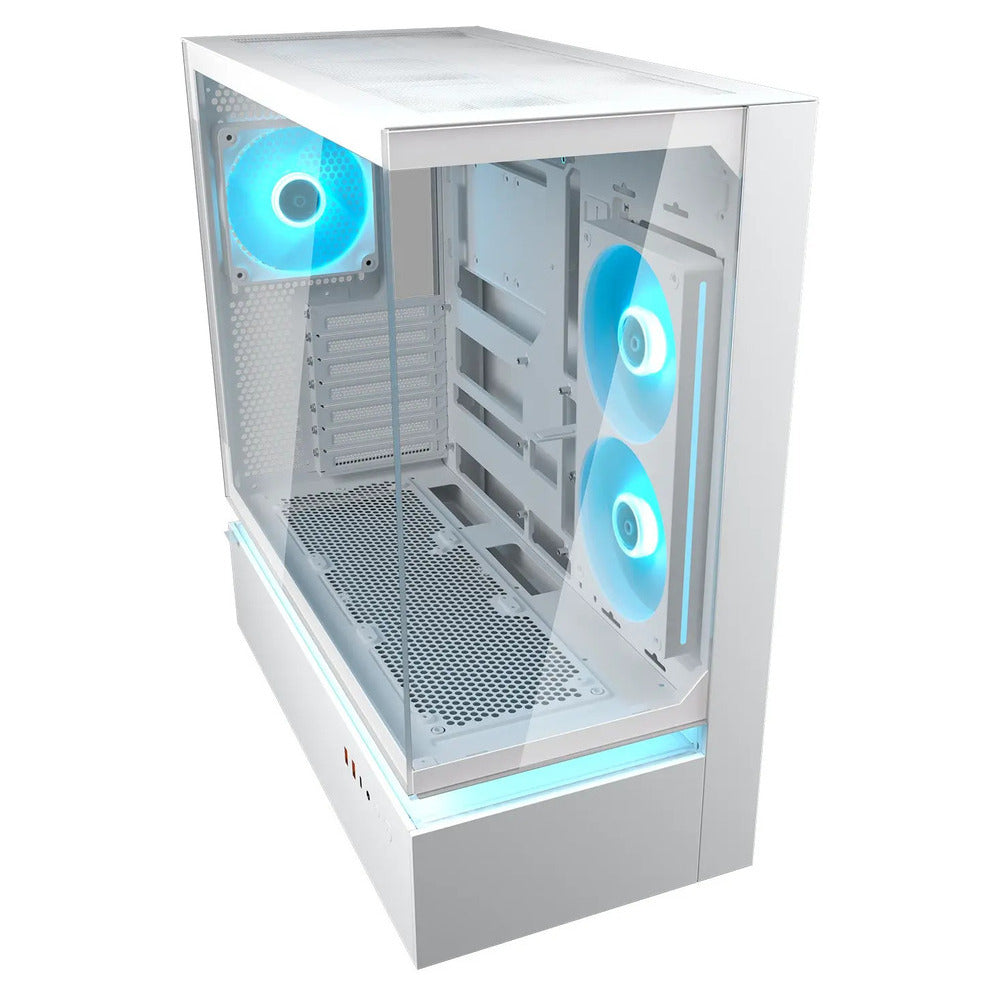 CC-COUGAR Case CFV235 Tempered Glass Middle ATX White (1x240mm  |  1x 120mm ARGB fans preinstalled)
