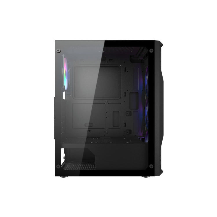 CC-COUGAR Case MX110 Mesh-G RGB Tempered Glass Middle ATX Black (4x120mm RGB fans preinstalled)