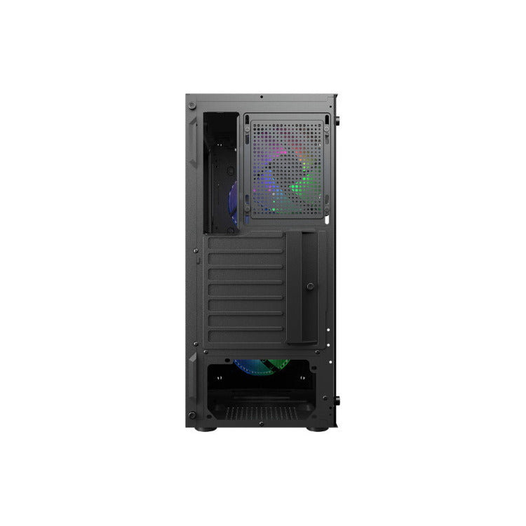 CC-COUGAR Case MX110 Mesh-G RGB Tempered Glass Middle ATX Black (4x120mm RGB fans preinstalled)