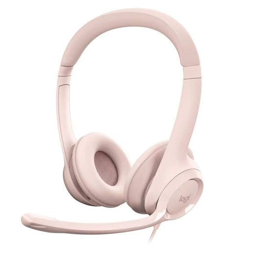 LOGITECH Headset Wired H390 — USB Type A — Rose