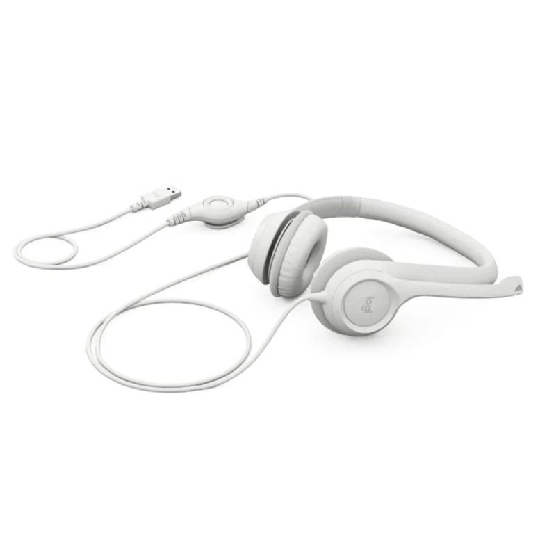 LOGITECH Headset Wired H390 — USB Type A — White
