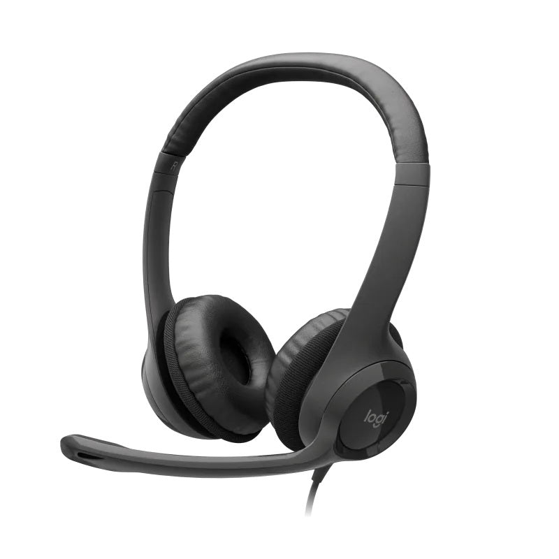 LOGITECH Headset Wired H390 — USB Type C — Graphite