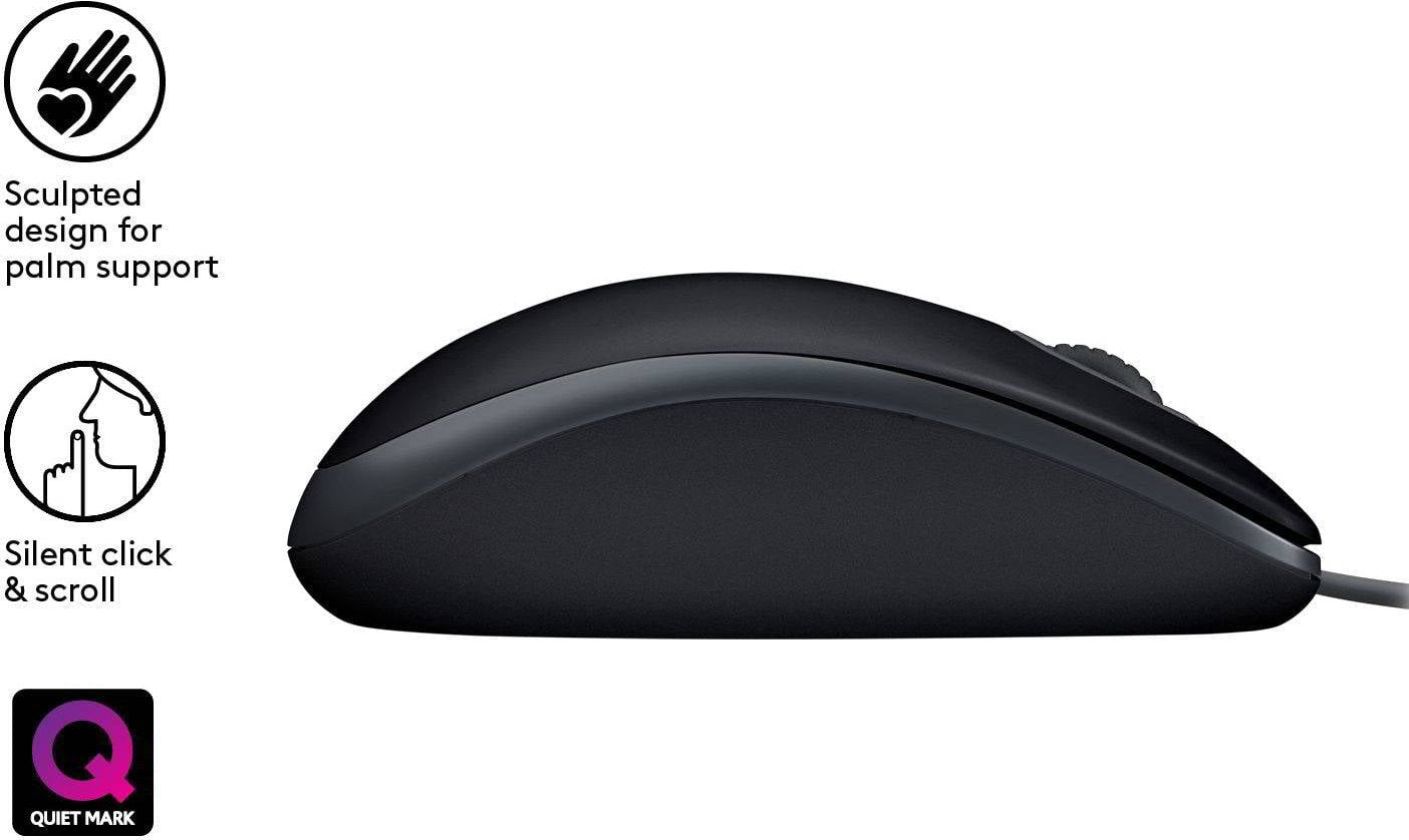 LOGITECH Mouse Wired B110 Silent
