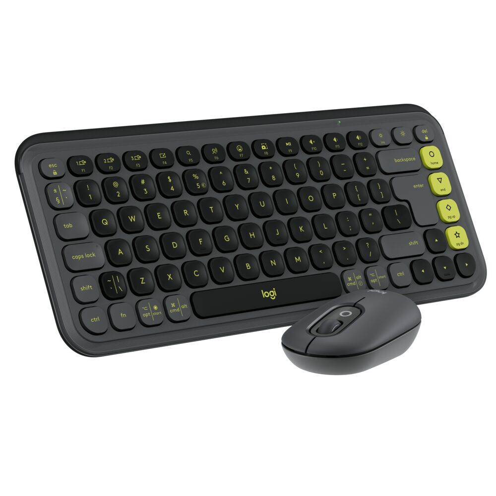 LOGITECH Keyboard/Mouse Wireless POP Icon Combo Graphite