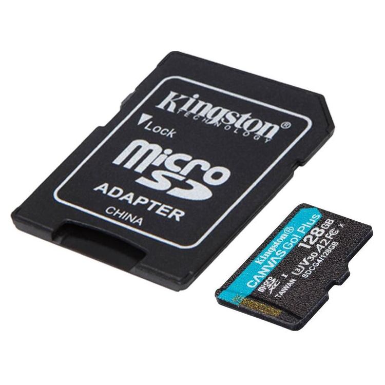 KINGSTON Memory Card SDCG4/128GB Canvas Go PLUS Class 10, UHS-I, U3, V30, A2