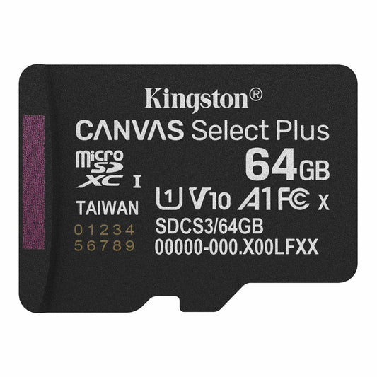 KINGSTON Memory Card MicroSD Canvas Select Plus SDCS3/64GBSP |  Class 10