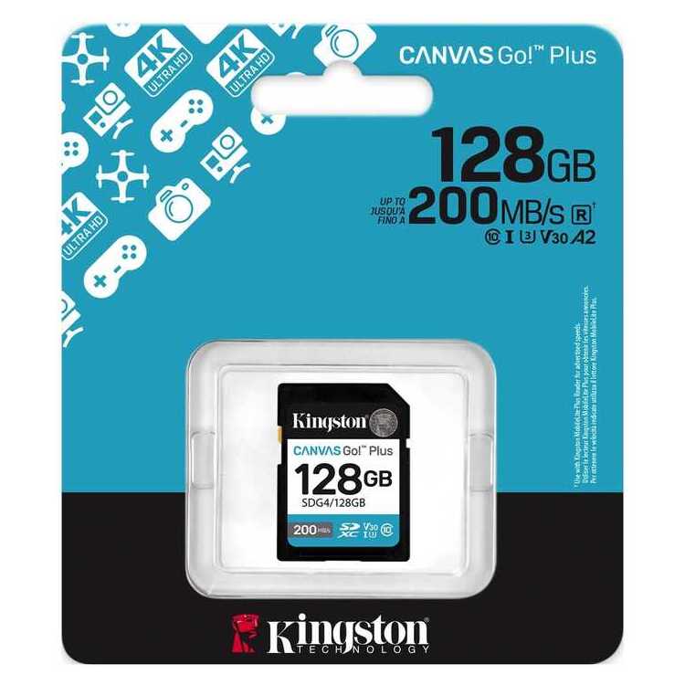 KINGSTON Memory Card SD Canvas Go Plus SDG4/128GB Class 10