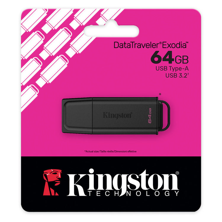 KINGSTON USB FLASH DTXG2/64 USB 3.2 Gen 1 DataTraveler Exodia Black 64GB