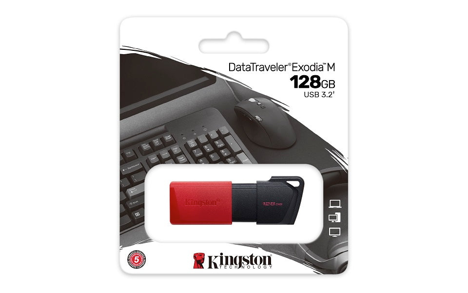 KINGSTON USB Stick DataTraveler Exodia M DTXM/128GB, USB 3.2, Red
