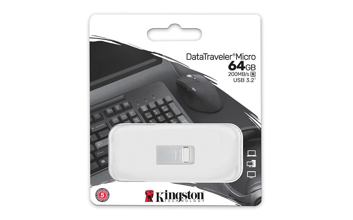 KINGSTON USB Stick Data Traveler Micro DTMC3G2/64GB, USB 3.2 Silver