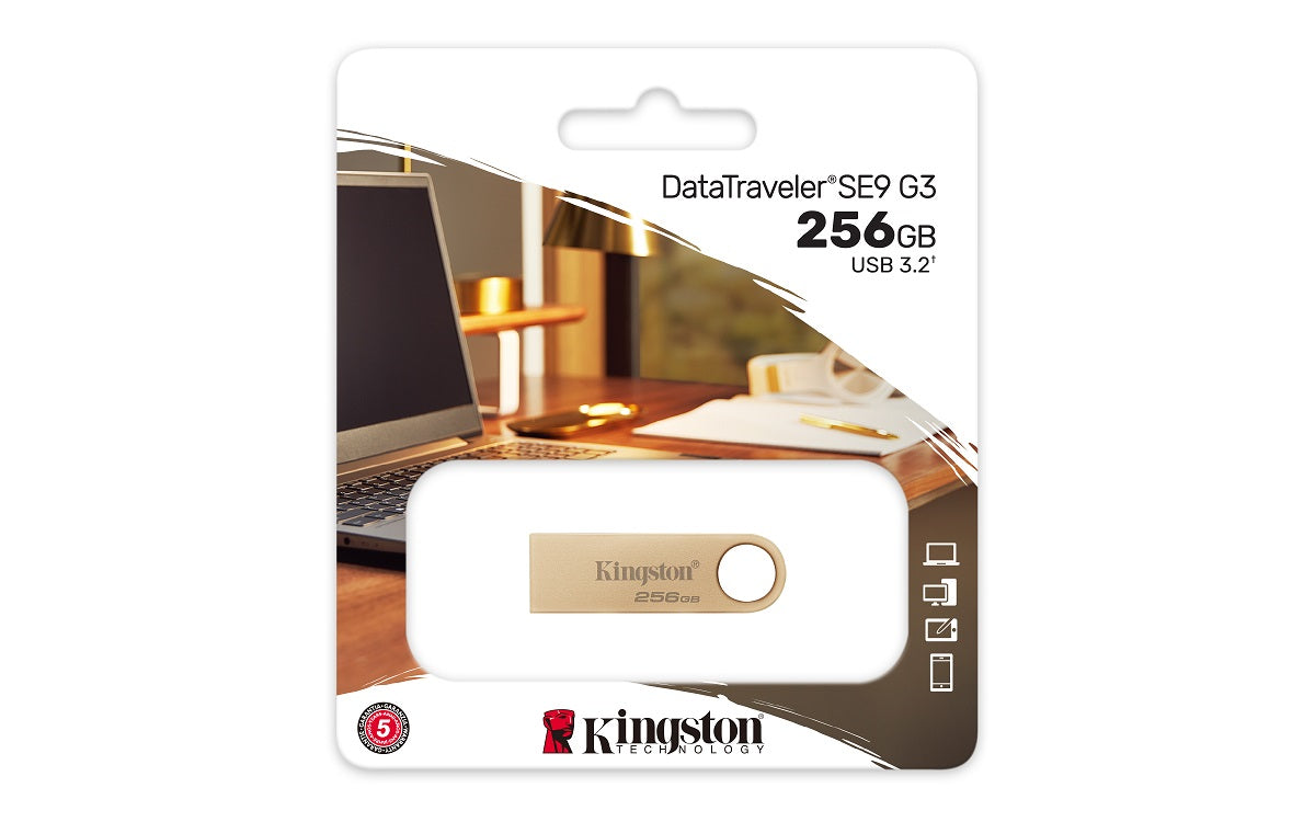 KINGSTON USB Stick Data Traveler DTSE9G3/256GB, USB 3.2, Gold