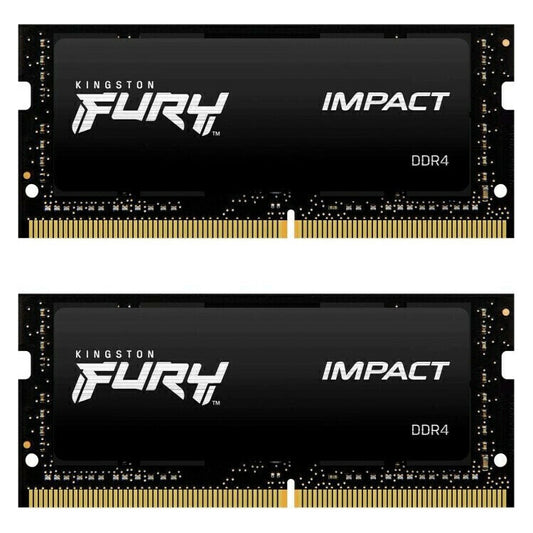 KINGSTON Memory KF432S20IBK2/64  | FURY Impact DDR4 SODIMM |  3200MT/s |   KIT OF 2  2X32GB
