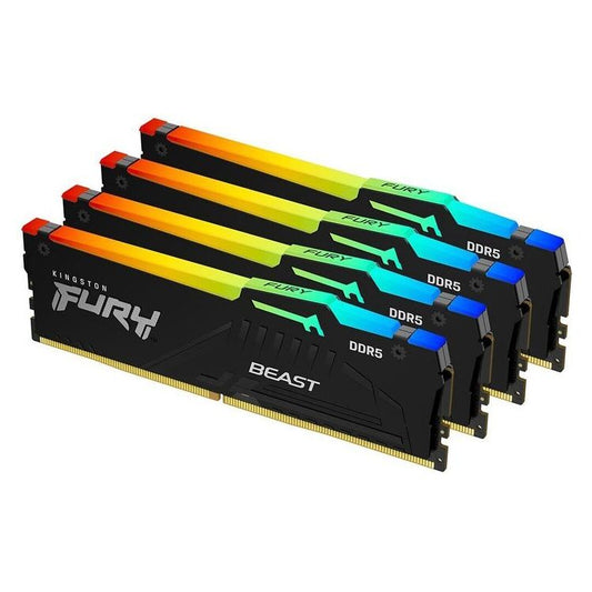 KINGSTON Memory KF560C40BBAK4-64 FURY Beast RGB DDR5 |  6000MT/s |  64GB | KIT OF 4