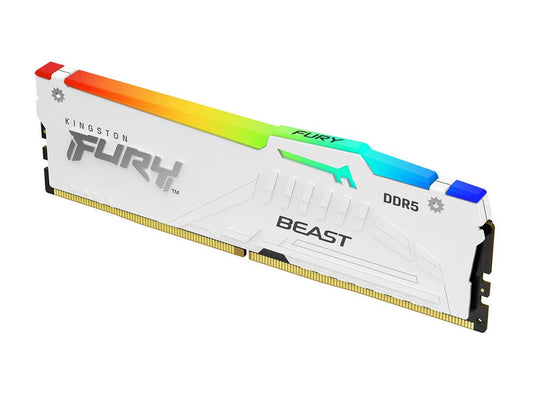 KINGSTON Memory  KF568C34BWEA-16 FURY Beast White RGB DDR5 |  6800MT/s |  16GB