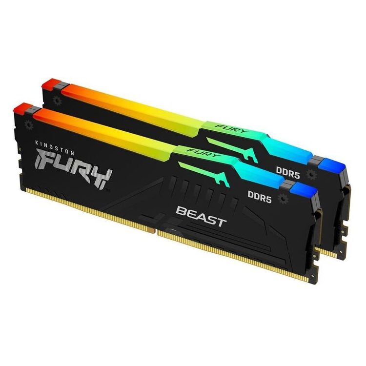 KINGSTON Memory KF552C40BBAK2-32 FURY Beast RGB DDR5 |  5200MT/s |  32GB KIT OF 2