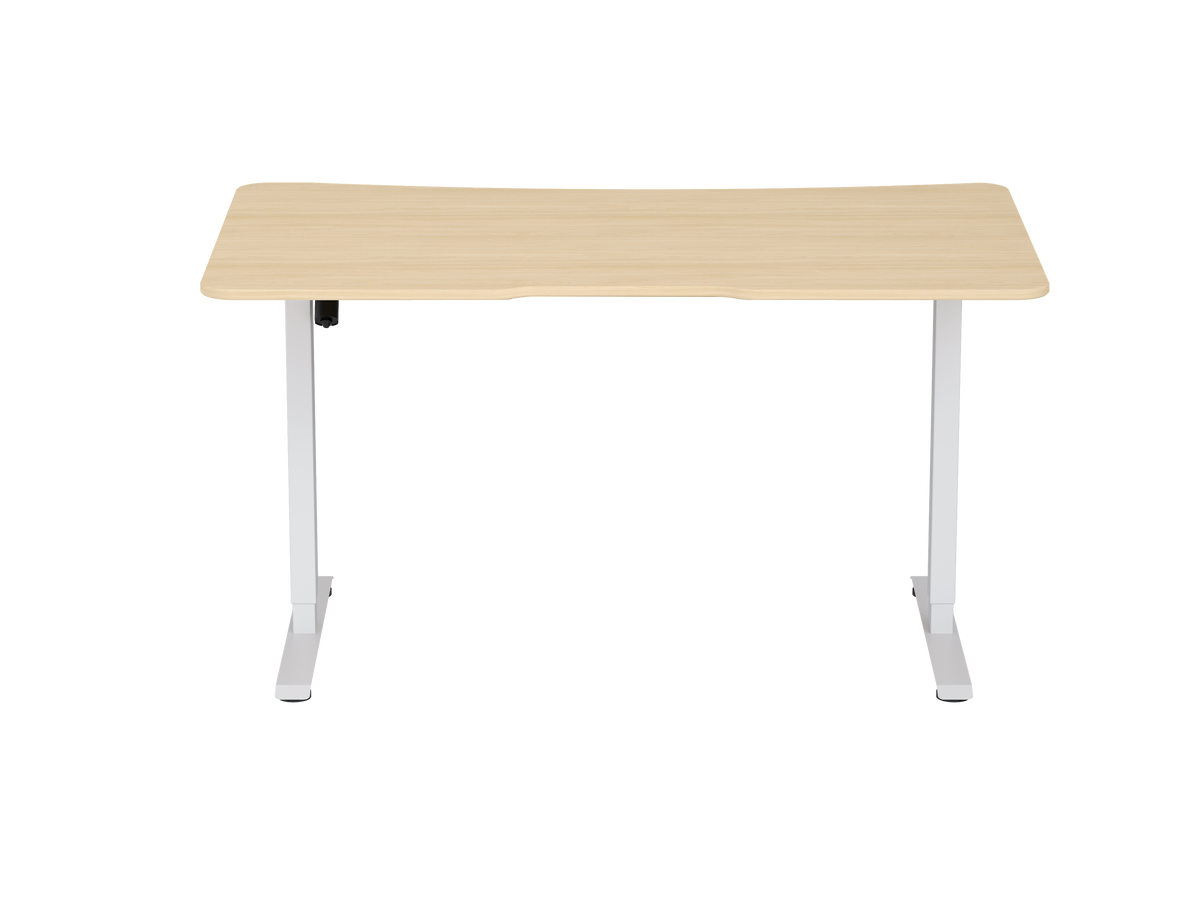ANDA SEAT DESK XTREME-E 1.4m, Adjustable Height, WOOD / WHITE LEG