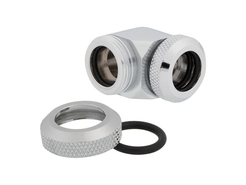 Corsair OD Fitting Pipe Hydro X Series XF Hardline 90° 12mm Twin Pack — Chrome — CX-9052021-WW