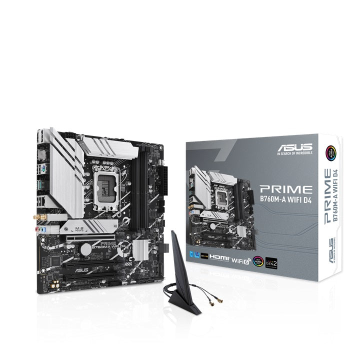 ASUS MOTHERBOARD PRIME B760M-A WIFI D4, 1700, DDR4, MATX