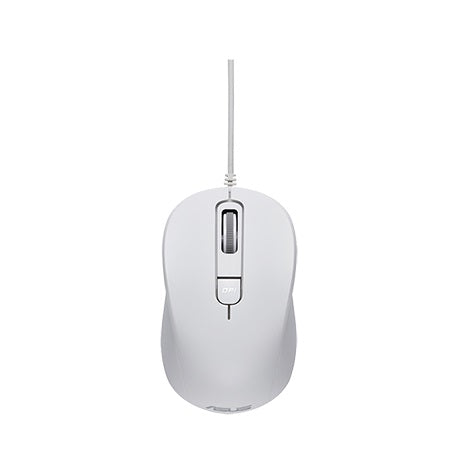 ASUS MOUSE OPTICAL MU101C Wired Blue Ray Mouse White