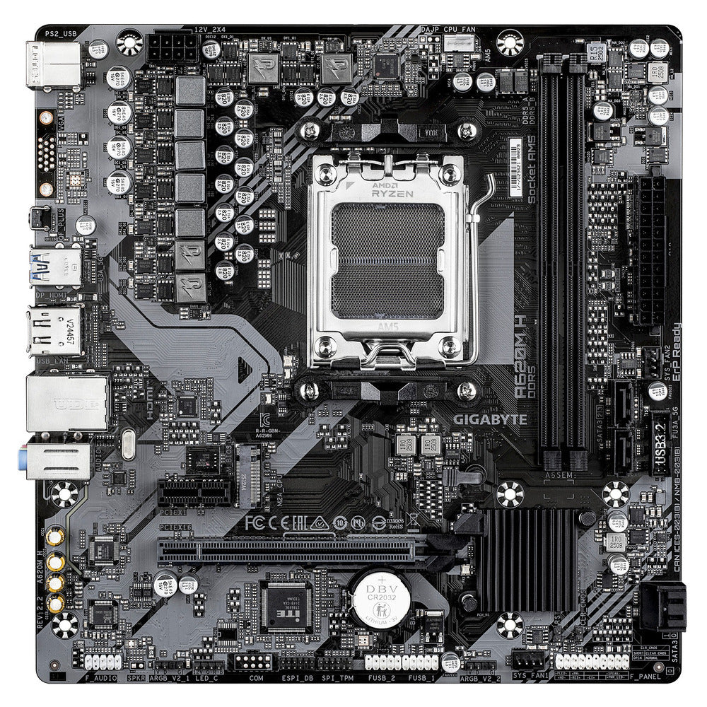 GIGABYTE MOTHERBOARD A620M H Revision 2.2, AM5, MATX