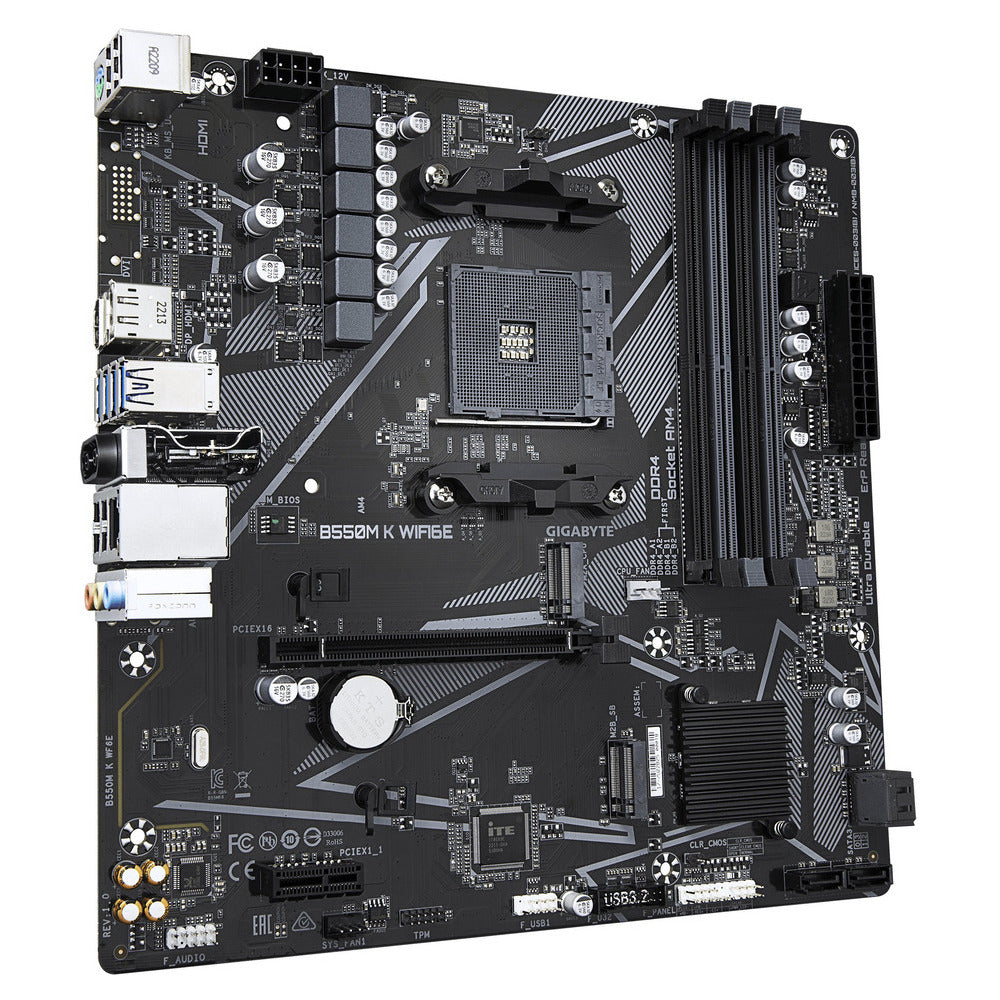 GIGABYTE MOTHERBOARD B550M K WF6E, AM4, MATX