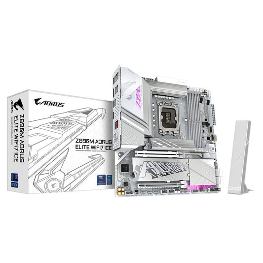GIGABYTE MOTHERBOARD Z890M A ELITE WF7 ICE ,1851, DDR5, MATX