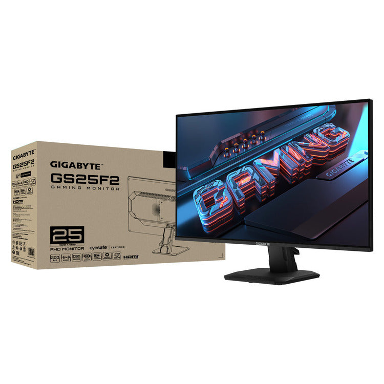 GIGABYTE Monitor GS25F2 24.5'' FHD 1ms 200Hz IPS |  HDMI |  DP |  3YearsW