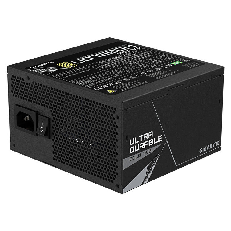 GIGABYTE Power Supply Ultra Durable 750W Fully Modular 80+Plus GOLD |  PCIe Gen 5.0 graphics card Support