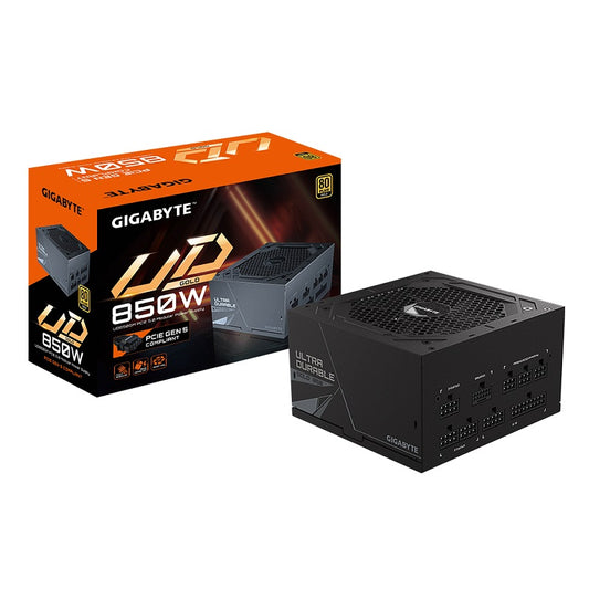 GIGABYTE Power Supply Ultra Durable 850W Fully Modular 80+Plus GOLD |  PCIe Gen 5.0 graphics card Support