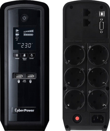 CYBERPOWER UPS Intelligent CP1350EPFCLCD Line Interactive APFC LCD 1350VA