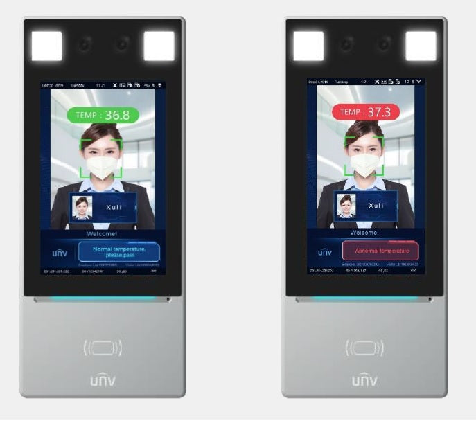 UNIVIEW WRIST TEMPERATURE MEASUREMENT TERMINAL — FACE RECOGNITION ACCESS TERMINAL