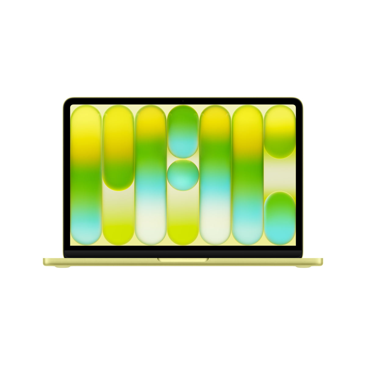 Μπροστινή όψη ανοιχτό, MacBook 13-in A18 Pro Citrus