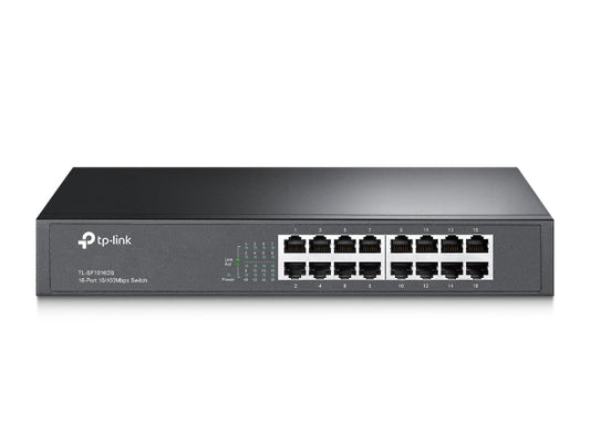 TP-LINK Switch TL-SF1016DS |  16 port |  10/100 Mbps |  Steel Case
