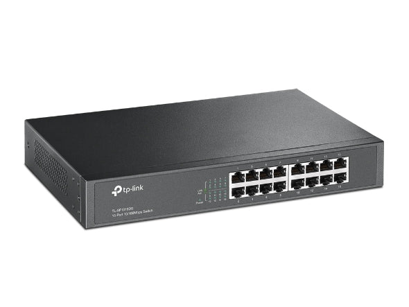 TP-LINK Switch TL-SF1016DS, 16 port, 10/100 Mbps, Steel Case