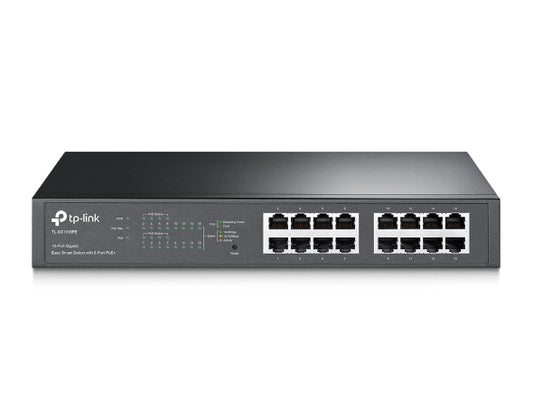 TP-LINK TL-SG1016PE 16-PORT GIGABIT DESKTOP/RACKMOUNT 8 PoE PORTS+ EASY SMART SWITCH