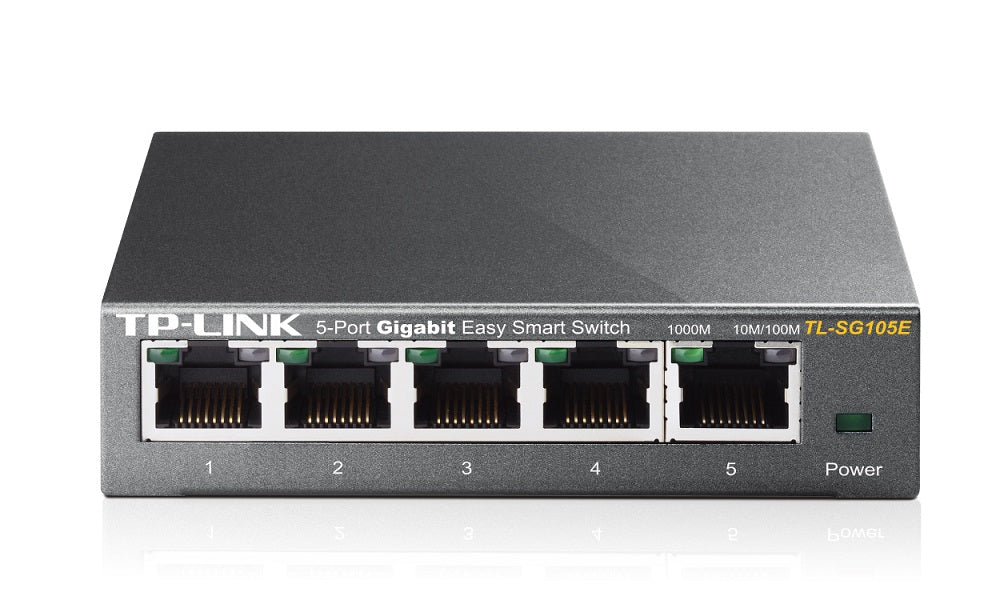 TP-LINK Switch TL-SG105E |  5 port Easy Smart |  10/100/1000 Mbps |  Steel Case