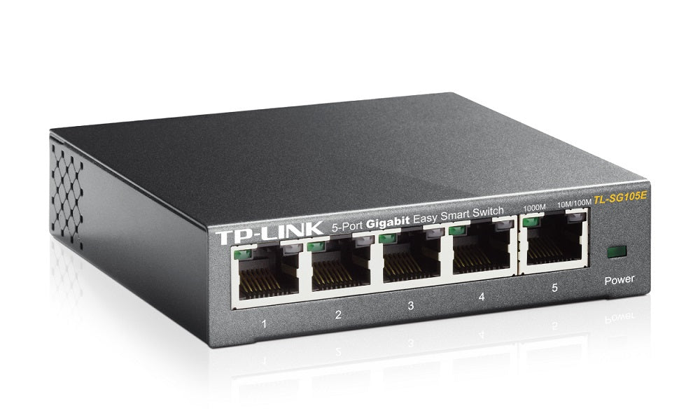 TP-LINK Switch TL-SG105E |  5 port Easy Smart |  10/100/1000 Mbps |  Steel Case