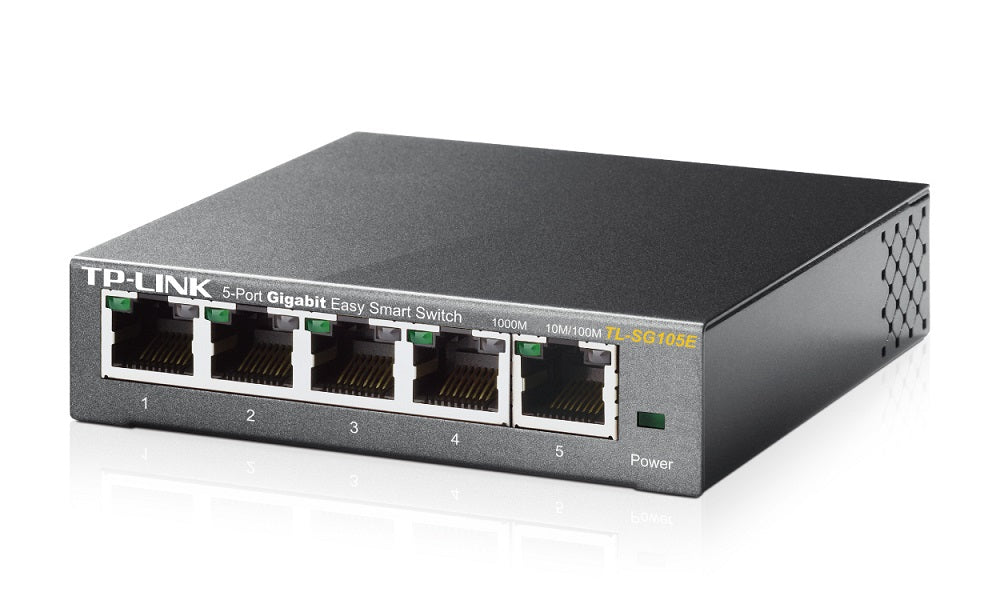 TP-LINK Switch TL-SG105E |  5 port Easy Smart |  10/100/1000 Mbps |  Steel Case