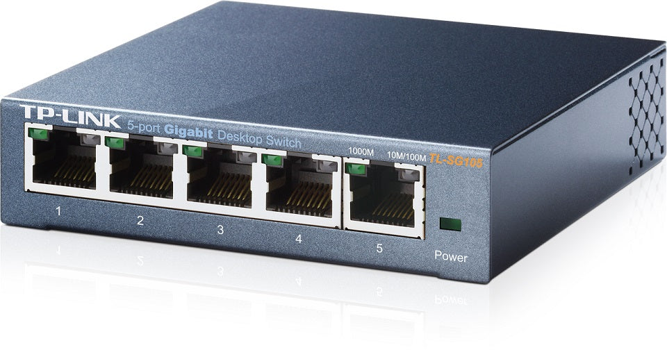 TP-LINK Switch TL-SG105 |  5 port |  10/100/1000 Mbps |  Steel Case