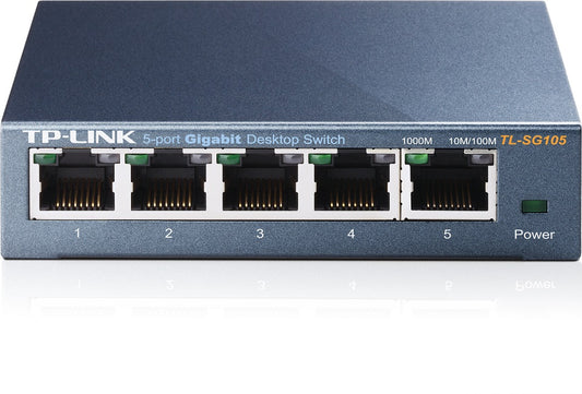 TP-LINK Switch TL-SG105 |  5 port |  10/100/1000 Mbps |  Steel Case