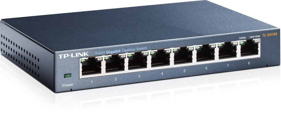 TP-LINK Switch TL-SG108 |  8 port |  10/100/1000 Mbps |  Steel Case
