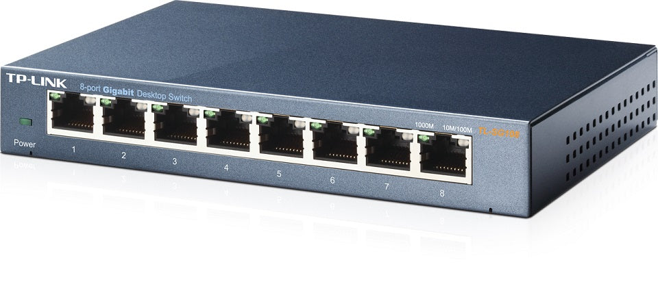 TP-LINK Switch TL-SG108 |  8 port |  10/100/1000 Mbps |  Steel Case